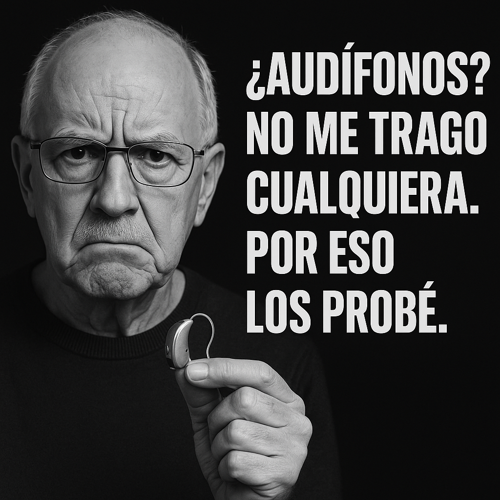 Probar audífonos, para lo que hay que oír… y luego no ponértelos. Enhorabuena, campeón.